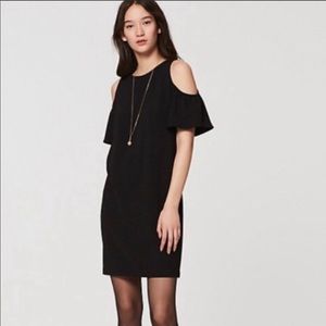 Cold shoulder shift dress